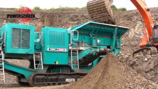 Powerscreen XA400S jaw crusher carboniferous limestone [upl. by Lutero136]