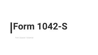 form 1042S  What to do with it [upl. by Merideth]