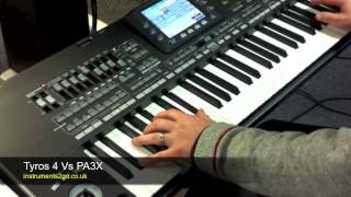 Yamaha Tyros 4 vs Korg PA3X [upl. by Ailuy156]