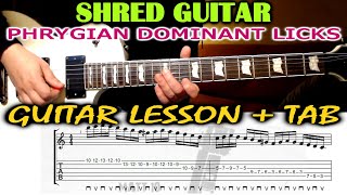 Phrygian Dominant Licks GUITAR LESSON with TAB  Harmonic Minor Licks [upl. by Glogau]