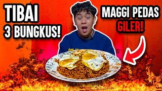 AKU TELAN MAGGI PEDAS GILER 3 BUNGKUS MUKBANG [upl. by Mosora190]