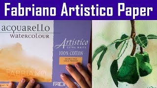 Fabriano Artistico Cold Pressed Watercolor Paper Quick Review and Demo Tools 4 [upl. by Paynter]