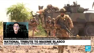 Douglas Yates on National Tribute to Maxime Blasco • FRANCE 24 English [upl. by Anehta]