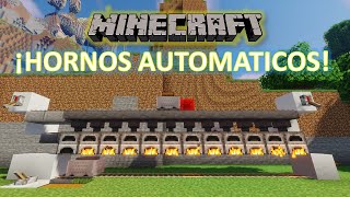 COMO HACER HORNOS AUTOMÁTICOS EN MINECRAFT TUTORIAL [upl. by Ody]