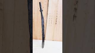 A claymore katana forging mini odachinodachi sword from duplex nail blacksmith diy handmade [upl. by Yroc540]