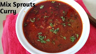 Mix sprouts curry  Mix Sprouts recipe  Cook With Kavita [upl. by Ploch438]