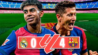 EL BARCELONA GOLEA DE VISITA AL REAL MADRID  CLÁSICO [upl. by Bullion]