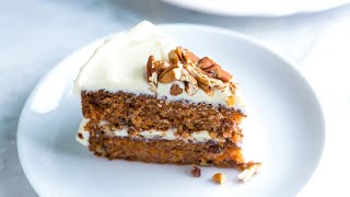 Incredibly Moist Carrot Cake Recipe  Homemade Carrot Cake [upl. by Aneral707]