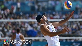 Adrian Carambulas sky ball serve is something you have to SEE TO BELIEVE  Paris Olympics [upl. by Mattah]