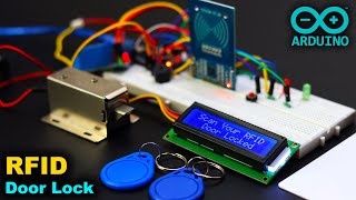 Arduino RFID Door Lock System with LCD Display [upl. by Aissilem959]