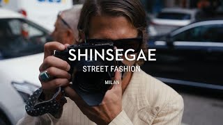 SHINSEGAEFASHION Milan Fashion Week Street Fashion [upl. by Yentroc]