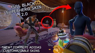 FORTNITE FULL BLACK SUPERHERO SKIN 20 Fortnite x Adidas skins [upl. by Llevad]