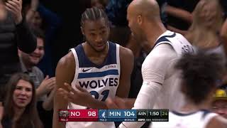 Monster Slam Dunk From Andrew Wiggins Secures Victory [upl. by Aiekan504]