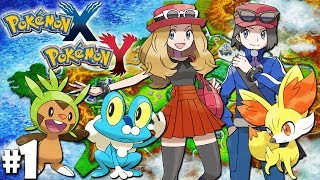 Pokemon X and Y Dual Gameplay Walkthrough Starter Battles  PART 1 Nintendo 3DS Episode [upl. by Rabiah]