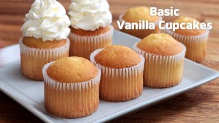 Best Basic Vanilla Cupcakes Recipe  This is the recipe I use all the time [upl. by Aiehtela]