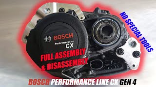 BOSCH PERFORMANCE LINE CX EBIKE ENGINE FULL ASSEMBLY amp DISASSEMBLY [upl. by Ahseikan]