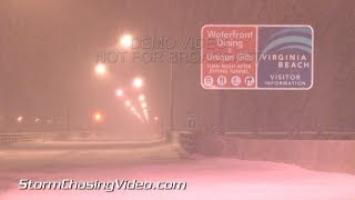 1282014 Rare Virginia Beach Winter Storm BRoll [upl. by Yuk277]