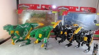 DX Raptor and Para Zords Review amp Comparison Power Rangers Dino Charge [upl. by Brnaby]