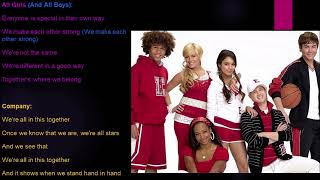 We’re All In This Together Graduation Mix High School Musical Lyrics [upl. by Ynor]