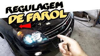 COMO FAZER A REGULAGEM DE FAROL DO CARRO  Em casa [upl. by Copp585]