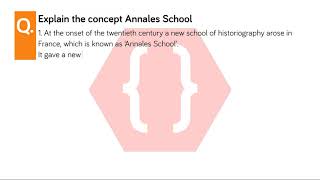 Explain the concept Annales School  Historiography Development in the West  10th English Medium [upl. by Gilmer]