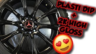 How To Spray 2K High Gloss Plasti Dip Rims [upl. by Ecyak1]