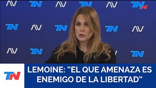 quotEl que amenaza es enemigo de la libertadquot Lilia Lemoine diputada nacional [upl. by Ttessil684]