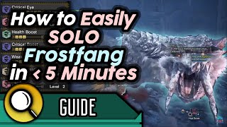 Easy Frostfang Barioth Solo in Under 5 Minutes  Guide Tips Tricks etc  MHW Iceborne [upl. by Trebeh]