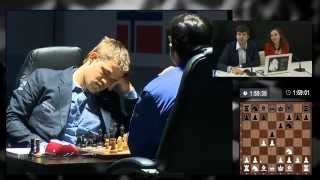 Carlsen slept for 10 sec after Anands 4th move World Chess Championship 2014  Game 8 [upl. by Velasco]