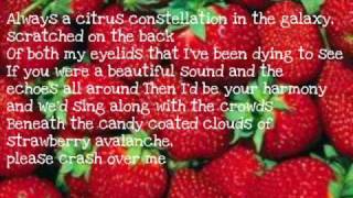 strawberry avalanche owl city lyrics on screen [upl. by Thorne]