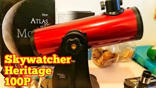 Skywatcher Heritage 100P Tabletop Windowsill Telescope With Dobsonian Mount Unboxing Review Use [upl. by Esekram506]