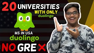 DUOLINGO ACCEPTED UNIVERSITIES without GRE  తెలుగు [upl. by Aven]