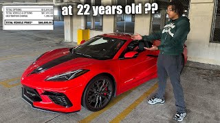 HOW I GOT A 88K C8 CORVETTE at 22 YEARS OLD  Monthly Cost Down Payment Credit Insurance [upl. by Halbeib]