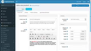 nopCommerce How to Add New or Manage Simple Products Basic Settings [upl. by Dody]