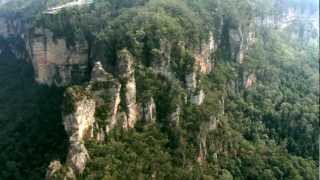 3 Sisters from Helicopter  Katoomba Blue Mountains [upl. by Payson]