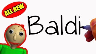 Baldis Basics  How To turn Words BALDI Into Cartoon For Beginners [upl. by Aisa135]