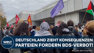 ANTISEMITISMUS IN DEUTSCHLAND AmpelParteien fordern schärfere Gesetze und BDSVerbot [upl. by Eniledgam307]