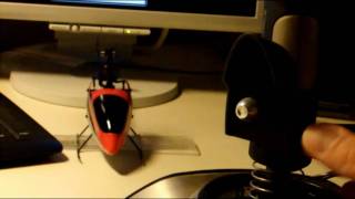 RC Heli controlled by PC Joystick  HD and some details [upl. by Mihalco448]