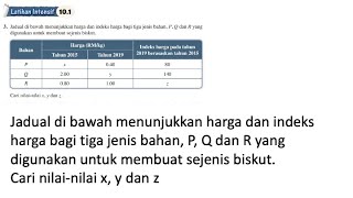 Latihan Intensif 101 No 3  Bab 10 Nombor Indeks  101 Nombor Indeks  Add Maths Form 4 [upl. by Dlaner]