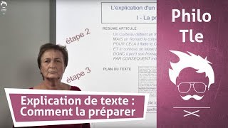 Philosophie  Terminale  Explication de texte comment la préparer en 5 étapes [upl. by Naujud832]