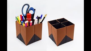 How to make a paper Pen Stand Pen Holder [upl. by Rector]