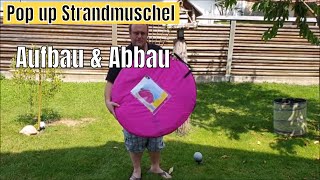 Pop up Strandmuschel von Aldi amp Lidl Aufbau amp Abbau Anleitung [upl. by Kaspar]