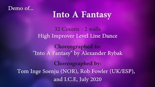 Into a Fantasy  Line Dance Demo [upl. by Toiboid]