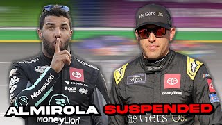 Aric Almirola Suspended After Bubba Wallace Fight [upl. by Ainoek]