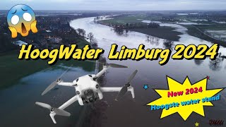 Hoogste Waterstand Limburg drone beelden BelfeldVenlo 2024 [upl. by Marcin979]