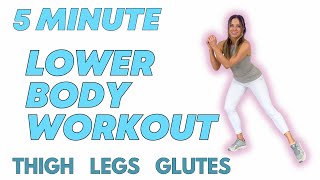 5Minute Standing Leg Workout for Toned Glutes and Thighs [upl. by Abbey]