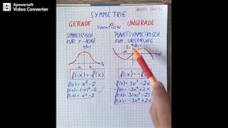 Symmetrie von Funktionen  Gerade vs Ungerade [upl. by Jessalin415]