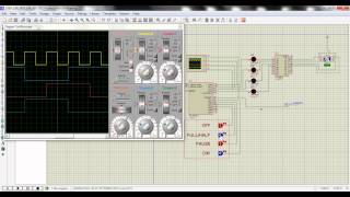 Proteus isis et mikroC moteur pas à pas [upl. by Ninnette]