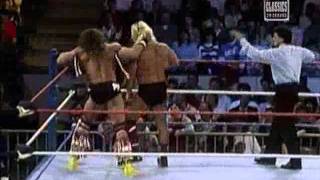 Ultimate Warrior Vs Greg The Hammer Valentine 1989 WWF [upl. by Ardnaeel]