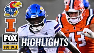 No 19 Kansas Jayhawks vs Illinois Fighting Illini Highlights  FOX College Football [upl. by Wolfgram]